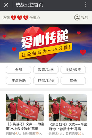 統(tǒng)戰(zhàn)部同心公益公-益項目管理系統(tǒng)